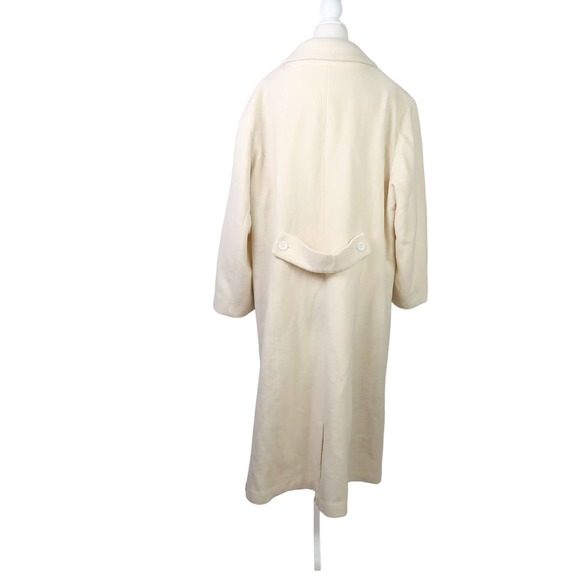 Jessica London cream felt wool full length long coat 18P - Picture 4 of 5